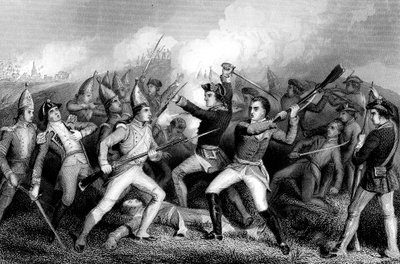 Slaget vid Bennington, Vermont, Amerikanska frihetskriget, 16 augusti 1777 av Unbekannt