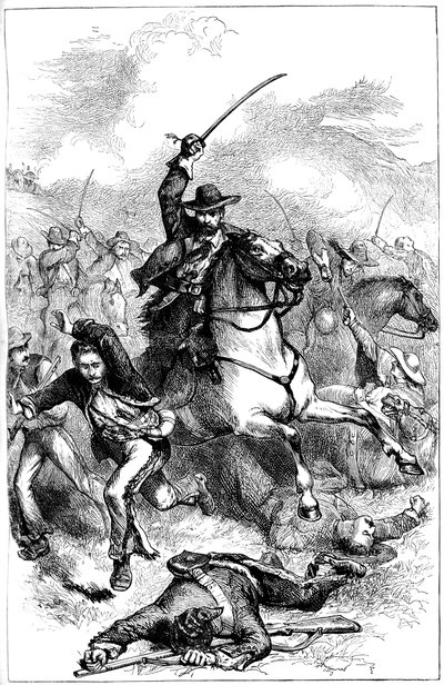 Slaget vid Buena Vista, Mexiko, 1847 c1880 av Unbekannt