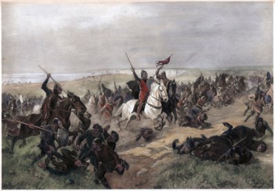 Slaget vid Hastings, 14 oktober 1066 av Unbekannt