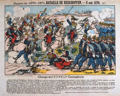 Slaget vid Reichshoffen, fransk-preussiska kriget, 6 augusti 1870 av Unbekannt
