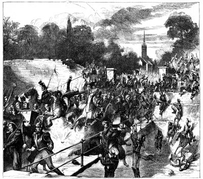 Slaget vid Sedan, Frankrike, fransk-preussiska kriget, 1 september 1870 c1880 av Unbekannt