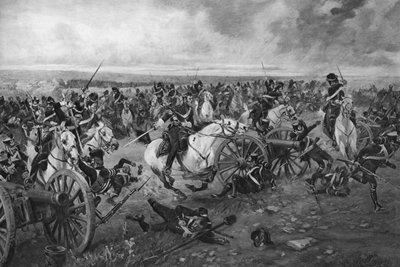 Slaget vid Waterloo, 1815 av Unbekannt
