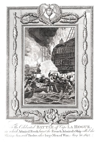 Slaget vid Cape LaHogue, 1692 av Unbekannt