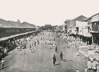 Basarscen, inhemskt kvarter, Calcutta, Indien, 1895. av Unbekannt