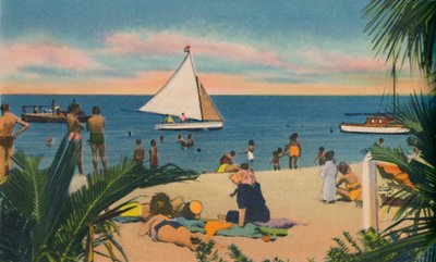 Stranden vid Pradomar. 20 minuter från Barranquilla, c1940-talet av Unbekannt