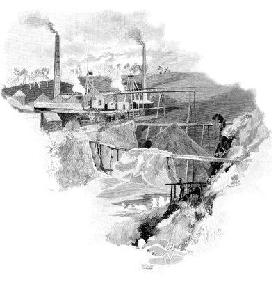 Beaconsfield Gold Mines, Tasmanien, Australien, 1886 av Unbekannt