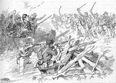 Bakom The Rough Breastworks Lay The Michigan Men, 1902 av Unbekannt
