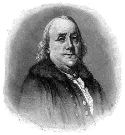 Benjamin Franklin, amerikansk vetenskapsman, uppfinnare och statsman från 1700-talet, 1901 av Unbekannt