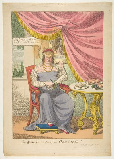 Bergamipäron, eller utvald frukt, oktober 1820. av Unbekannt