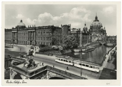 Berlin, stadspalats med Kurfürstenbrücke och katedral/fotovykort runt 1937/38 av Unbekannt