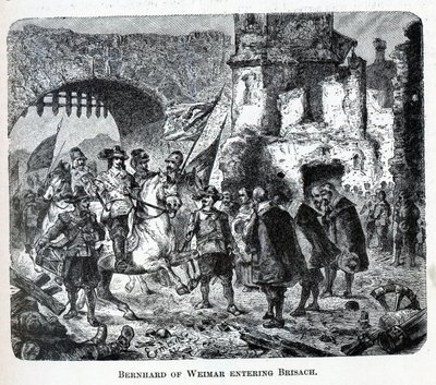 Bernhard av Weimar på väg in i Breisach, 1882 av Unbekannt