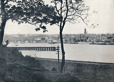 Berwick - Från Spittal, visar Berwick Bridge, 1895 av Unbekannt