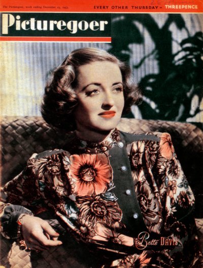 Bette Davis 1908-1989, amerikansk skådespelerska, 1943 av Unbekannt