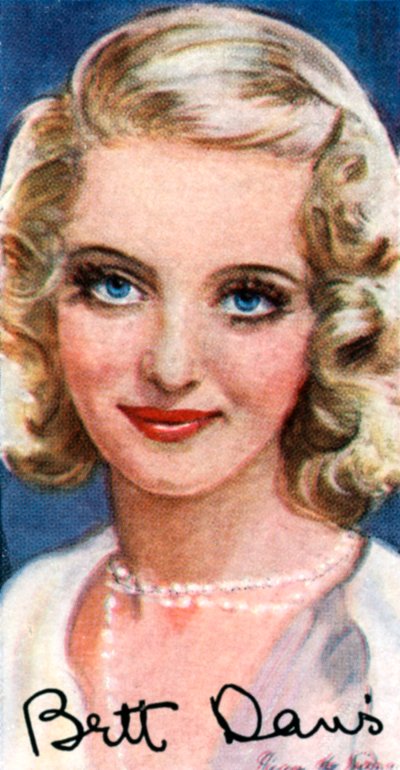 Bette Davis, 1908-1989, två gånger Oscarsbelönt amerikansk skådespelerska, 1900-talet av Unbekannt