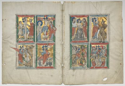 Bifolio med scener ur Kristi liv, 1230-1240. av Unbekannt