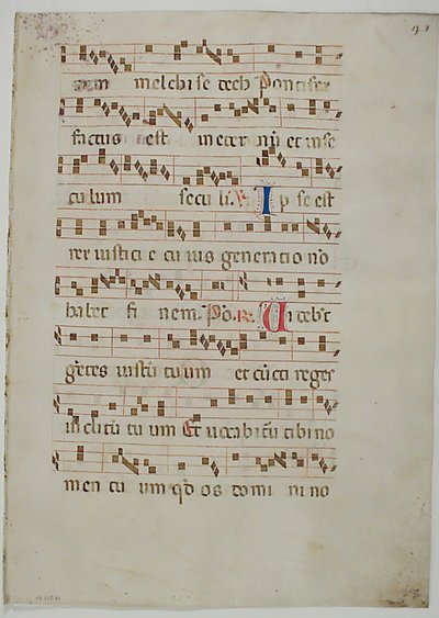 Bifolium från ett antifonarium, italienskt, 1300-tal. av Unbekannt