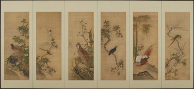 Fåglar och blommor, Edo-perioden, 1700-talet. av Unbekannt