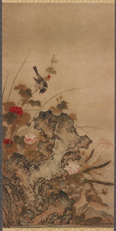 Fåglar och blommor, Edo-perioden, 1700-talet. av Unbekannt