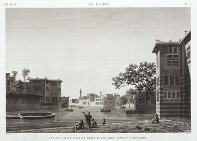 Birket-al-Fyl, Kairo, Egypten, under översvämningen, ca 1798 av Unbekannt