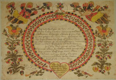 Födelse- och dopbrev, 1784. av Unbekannt