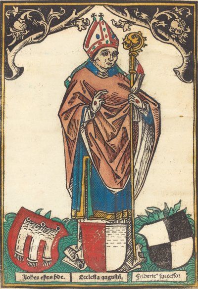 Biskop av Augsburg med tre vapen, ca. 1485. av Unbekannt