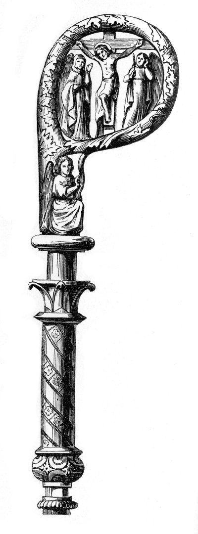 Bishops crozier, katedralen i Metz, 1300-talet, 1870 av Unbekannt