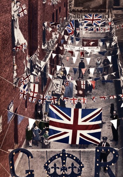 Blackfriars, London, dekorerad för kröning av kung George VI, 1937 av Unbekannt