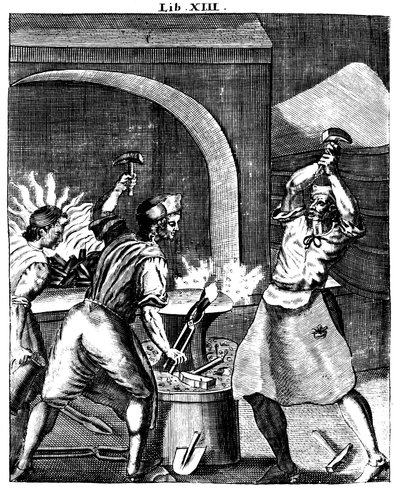 Smeder i arbete, 1715 av Unbekannt