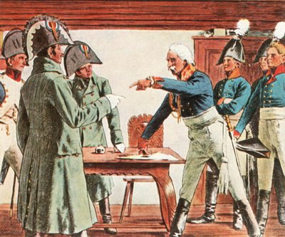 Blucher kapitulerar nära Ratkau, 7 november 1806, 1936. av Unbekannt