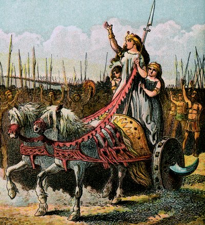 Boadicea och hennes armé, c1850 av Unbekannt