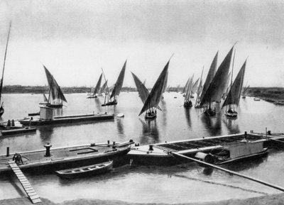 Båtar på Nilen, Kairo, Egypten, c1920-talet av Unbekannt