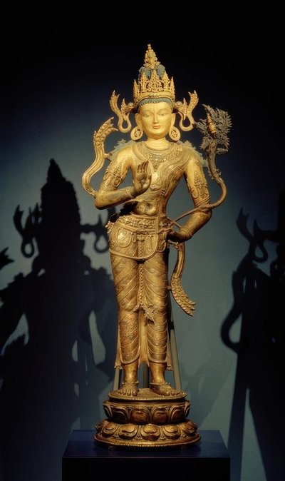Bodhisattva Maitreya / skulptur, 11. – 12. Århundrade av Unbekannt