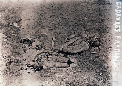 Kropp av döda franska soldater, c1914-c1918 av Unbekannt
