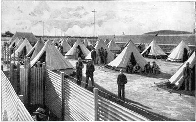 Boerfångar i ett läger i Bloemfontein, andra boerkriget, 1899-1902 av Unbekannt