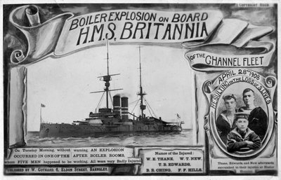 Panneexplosion ombord på HMS Britannia, 28 april 1908 av Unbekannt