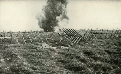 Bombarderar de tyska skyttegravarna, 1919. av Unbekannt