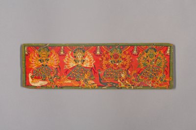 Bokomslag med fyra Durgas, 1700-tal. av Unbekannt