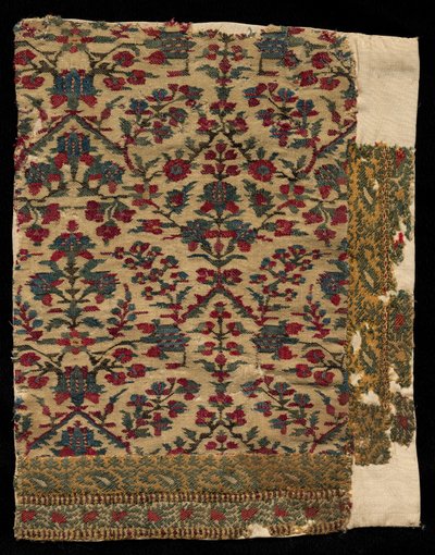 Border Fragment of a Shawl, sent 1700-tal - tidigt 1800-tal. av Unbekannt