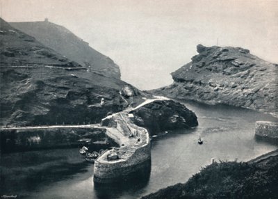 Boscastle - Utsikt över hamnen, 1895 av Unbekannt