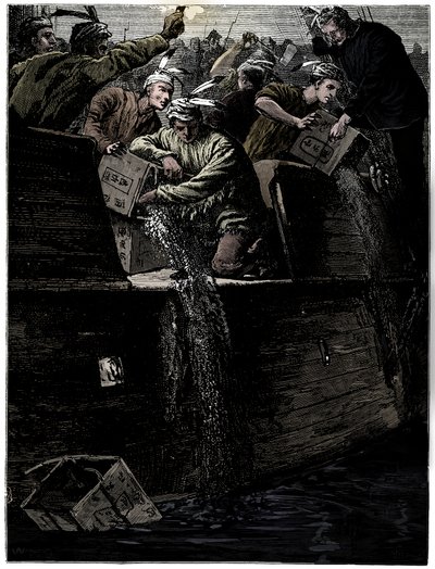 Boston Tea Party, 26 december 1773 av Unbekannt