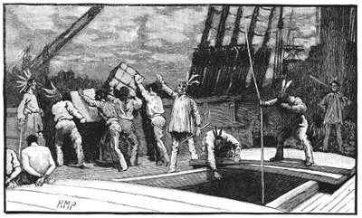 Boston Tea Party, 26 december 1773 av Unbekannt