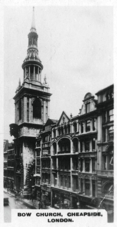 Bow Church, Cheapside, London, c1920-talet av Unbekannt
