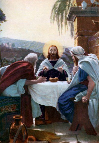 Brödsbrytning i Emmaus, 1926 av Unbekannt