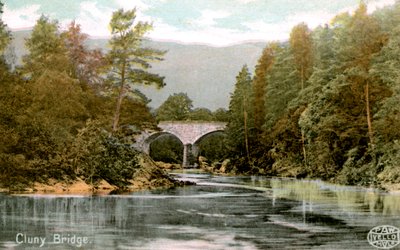 Bridge of Cluny, nära Pitlochry, Perthshire, Skottland, tidigt 1900-tal av Unbekannt