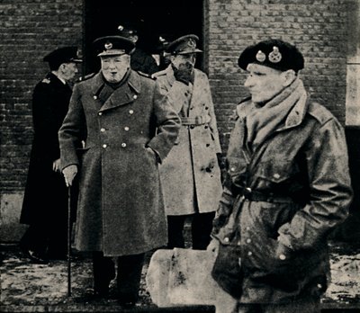 Brittisk premiärminister besöker västfronten, 1944, 1945. av Unbekannt