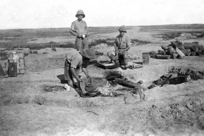 Brittisk armé C Company Cooking, Mesopotamien, WWI, 1918 av Unbekannt