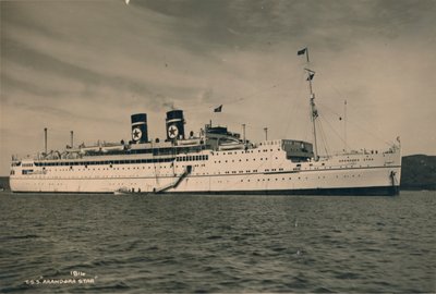 Brittiskt passagerarfartyg SS Arandora Star of the Blue Star Line, 1936 av Unbekannt