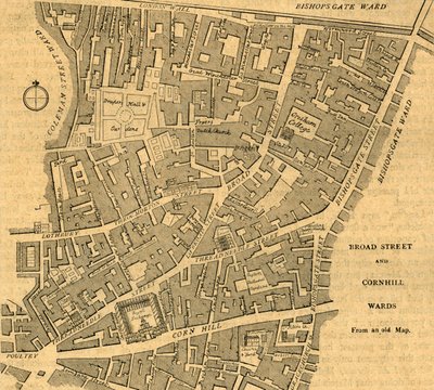Broad Street och Cornhill Wards, 1897. av Unbekannt