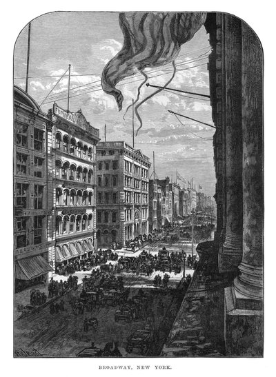 Broadway, New York, 1800-talet av Unbekannt