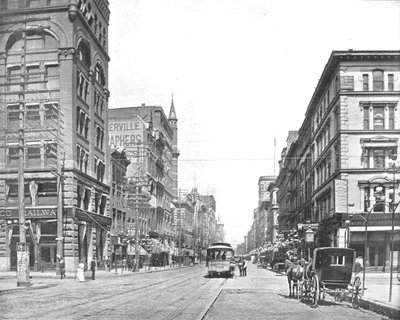 Broadway, norr om Chestnut Street, St. Louis, Missouri, USA, c1900. av Unbekannt